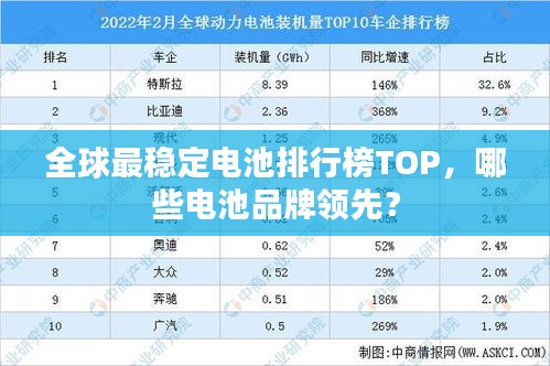 全球最稳定电池排行榜TOP，哪些电池品牌领先？