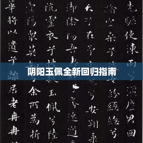 阴阳玉佩全新回归指南